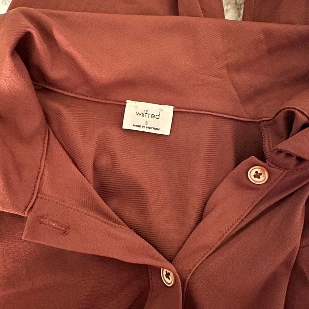Aritzia Women's Brown and Pink Blouse - Picture 2 of 3